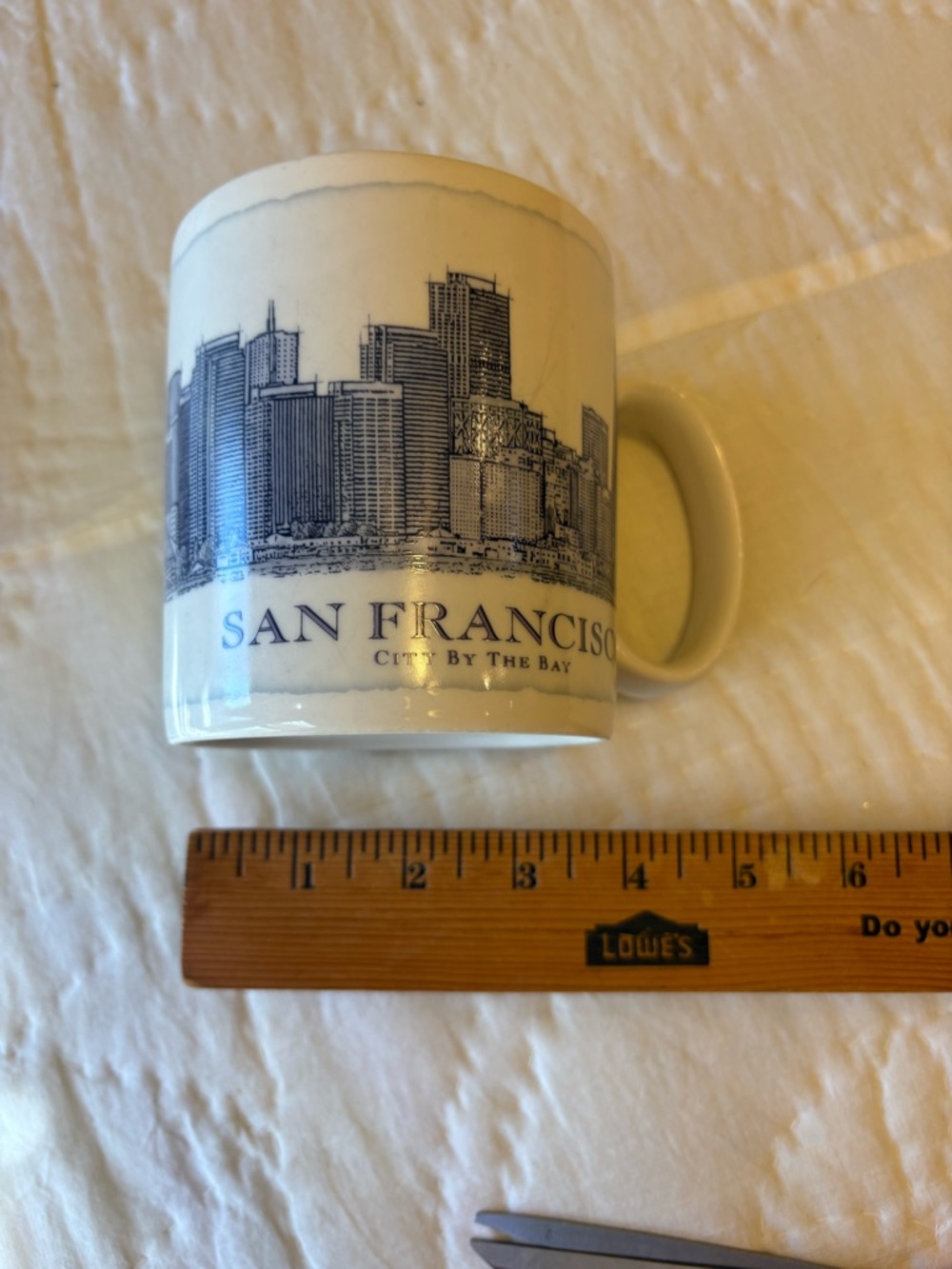 Starbucks San Francisco Skyline by Bay Ceramic Mug - White and Blue